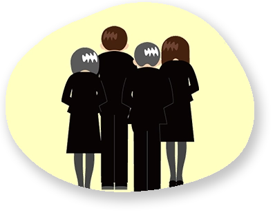 参列者数を想定している様子