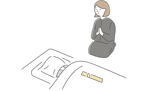 故人様のご安置場所を検討している家族